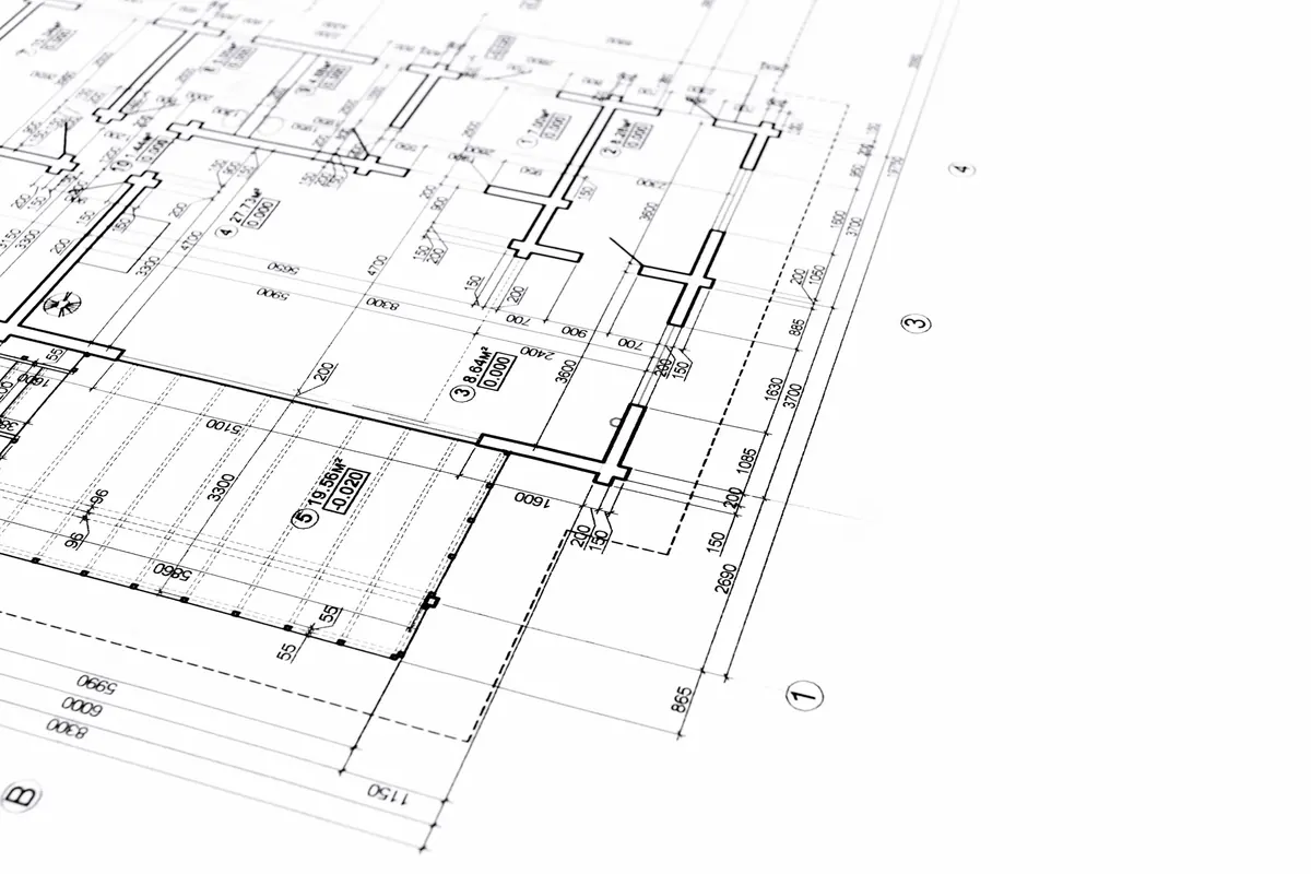 Technical drawing of a venue building